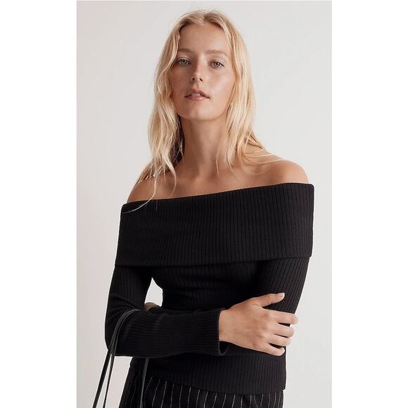 Madewell Tops - Madewell Off-Shoulder Long-Sleeve Top Size XS NWT